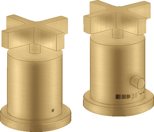 2-Loch Wannenrandthermostat mit Kreuzgriffen