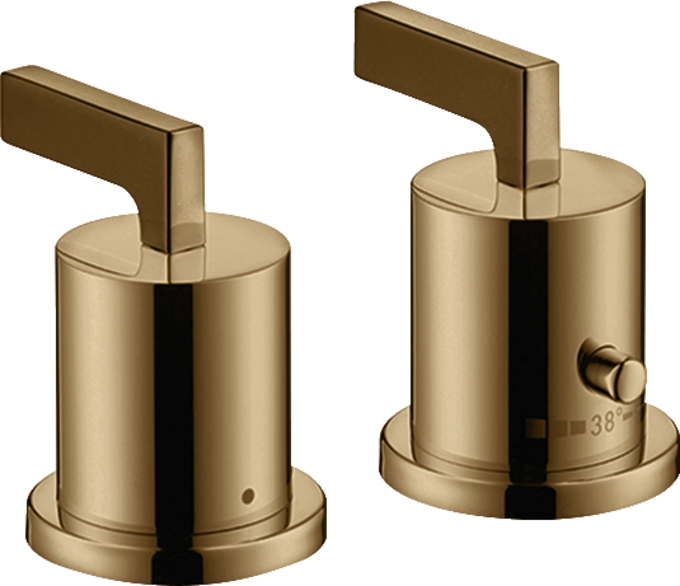 AXOR Citterio Batterie bain/douche thermostatique 2 trous pour montage sur plage de carrelage poignées manettes — 39482130