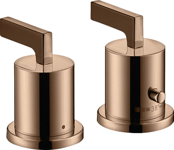 AXOR Citterio Batterie bain/douche thermostatique 2 trous pour montage sur plage de carrelage poignées manettes — 39482300