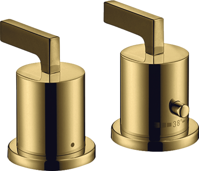 AXOR Citterio Batterie bain/douche thermostatique 2 trous pour montage sur plage de carrelage poignées manettes — 39482990