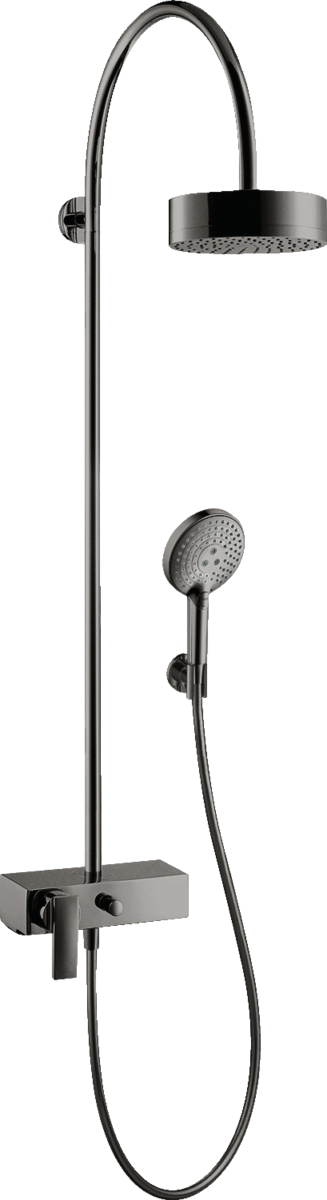 Showerpipe with single lever mixer and 1jet overhead shower 180