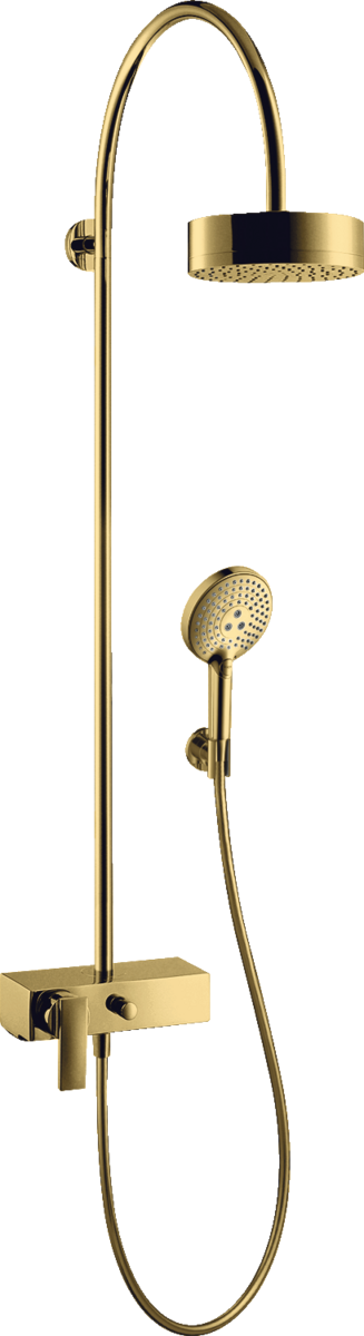 Showerpipe with single lever mixer and overhead shower 180 1jet