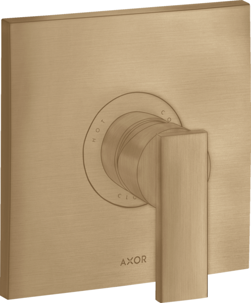 Single lever shower mixer for concealed installation with lever handle