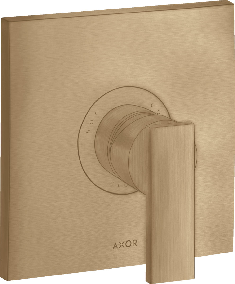 Single lever shower mixer for concealed installation with lever handle