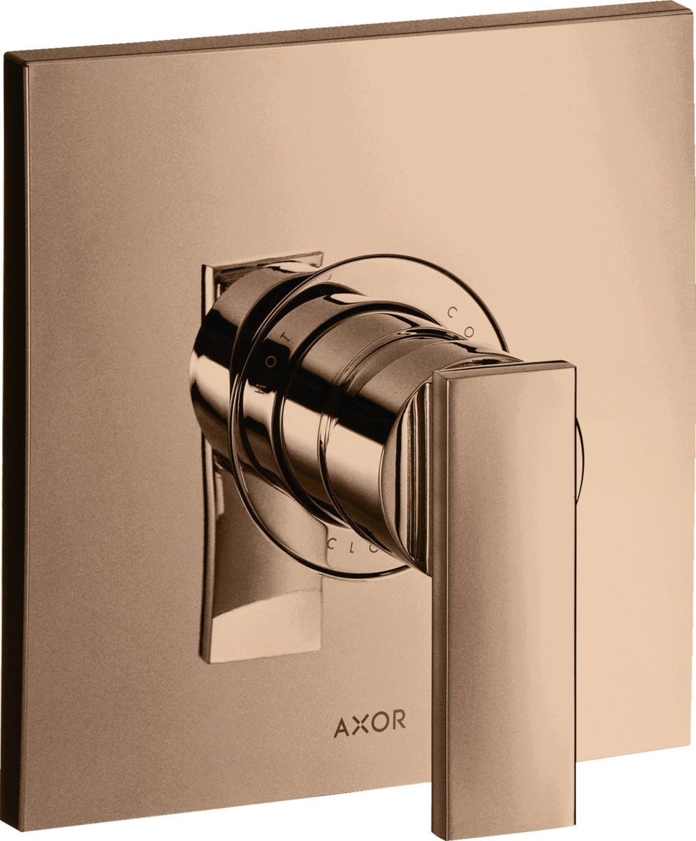 Single lever shower mixer for concealed installation with lever handle