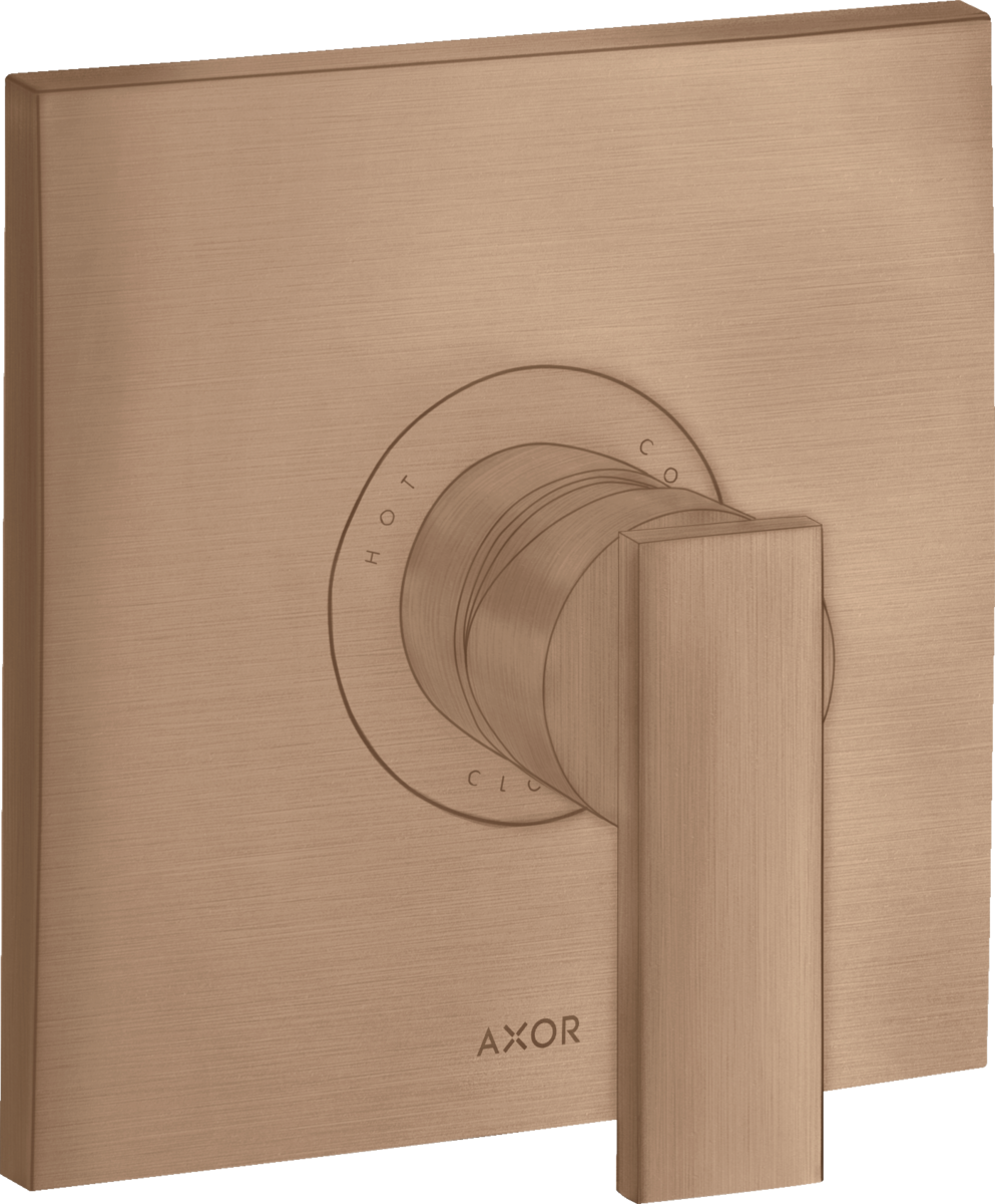 Single lever shower mixer for concealed installation with lever handle