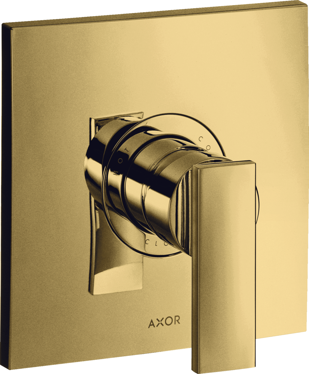 Single lever shower mixer for concealed installation with lever handle