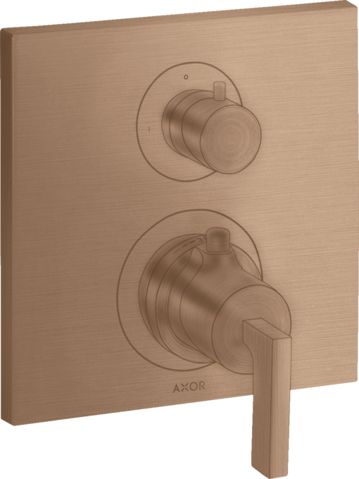 AXOR Citterio Thermostatique encastré avec robinet d'arrêt, poignée manette — 39700310
