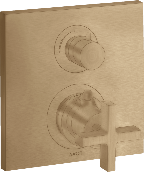 AXOR Citterio Thermostatique encastré avec robinet d'arrêt, poignée croisillon — 39705140