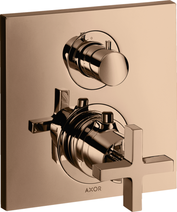 AXOR Citterio Thermostatique encastré avec robinet d'arrêt, poignée croisillon — 39705300