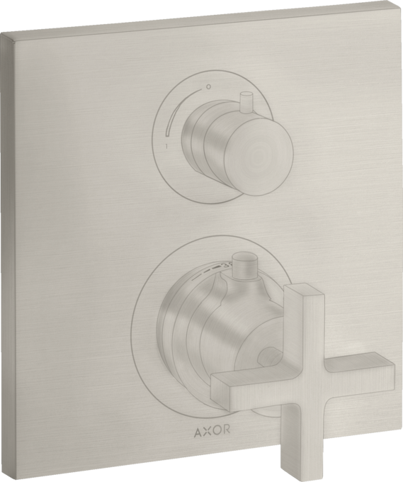 AXOR Citterio Thermostatique encastré avec robinet d'arrêt, poignée croisillon — 39705800