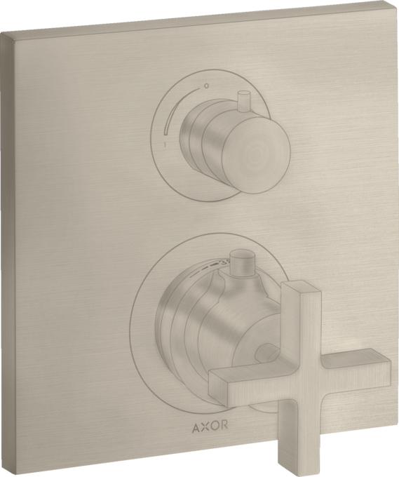 AXOR Citterio Thermostatique encastré avec robinet d'arrêt, poignée croisillon — 39705820