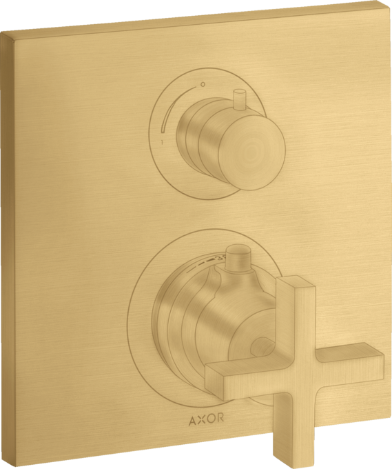 AXOR Citterio Thermostatique encastré avec robinet d'arrêt/inverseur, poignée croisillon — 39725250