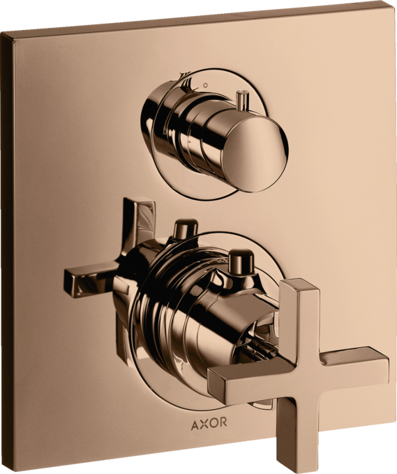 AXOR Citterio Thermostatique encastré avec robinet d'arrêt/inverseur, poignée croisillon — 39725300