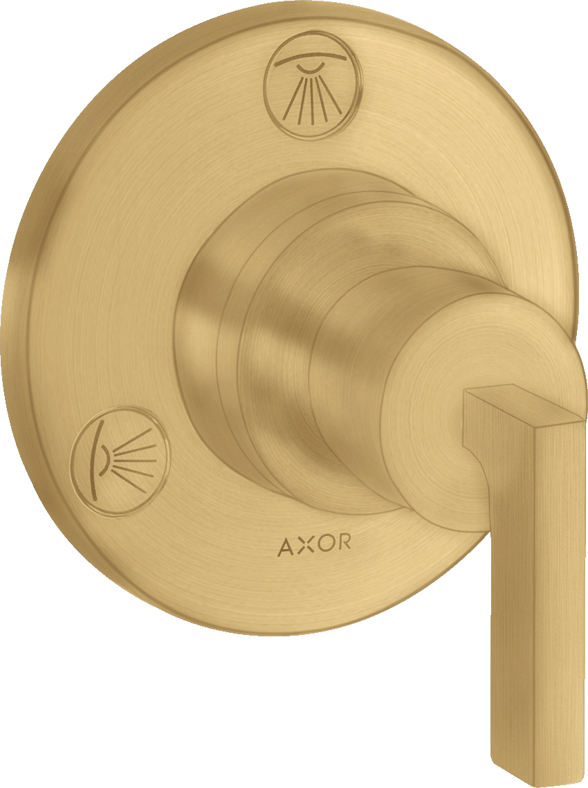 Shut-off/ diverter valve Trio/ Quattro for concealed installation with lever handle