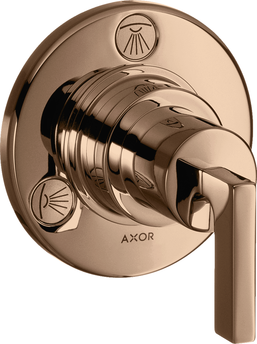 Shut-off/ diverter valve Trio/ Quattro for concealed installation with lever handle