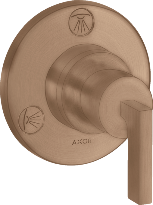 AXOR Citterio Set de finition pour robinet d'arrêt et inverseur Trio / Quattro avec poignée manette — 39920310