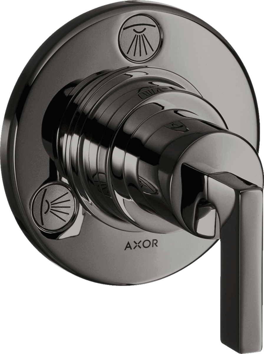 Llave de paso e inversor Trio/Quattro empotrado con manecilla plana