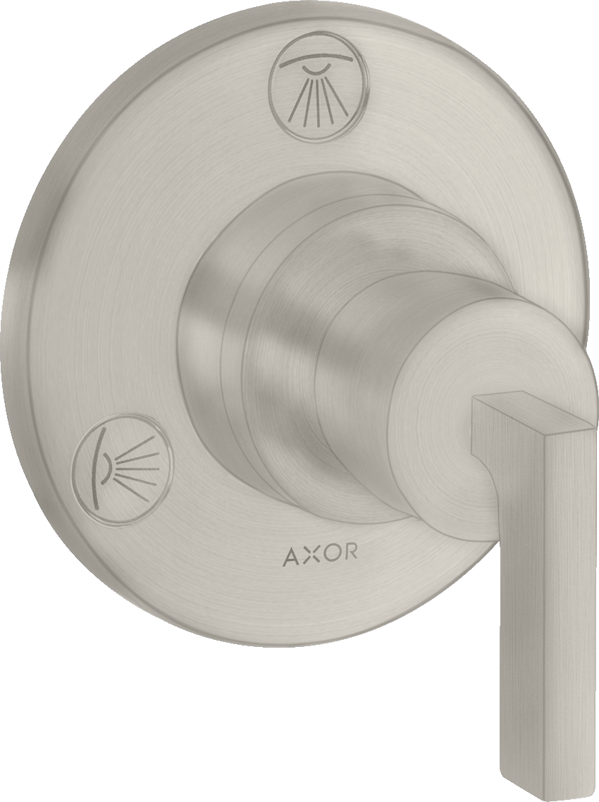 Shut-off/ diverter valve Trio/ Quattro for concealed installation with lever handle