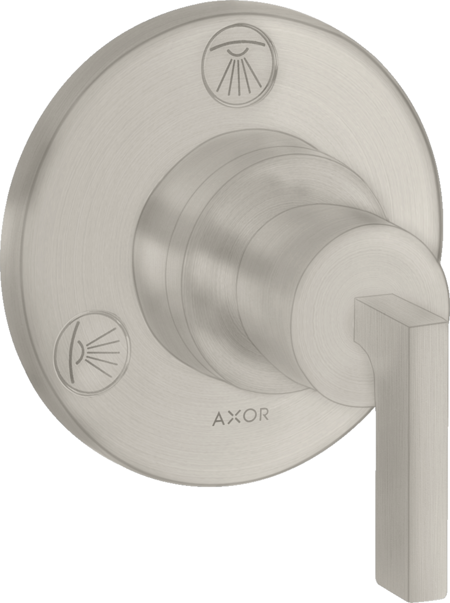 Shut-off/ diverter valve Trio/ Quattro for concealed installation with lever handle