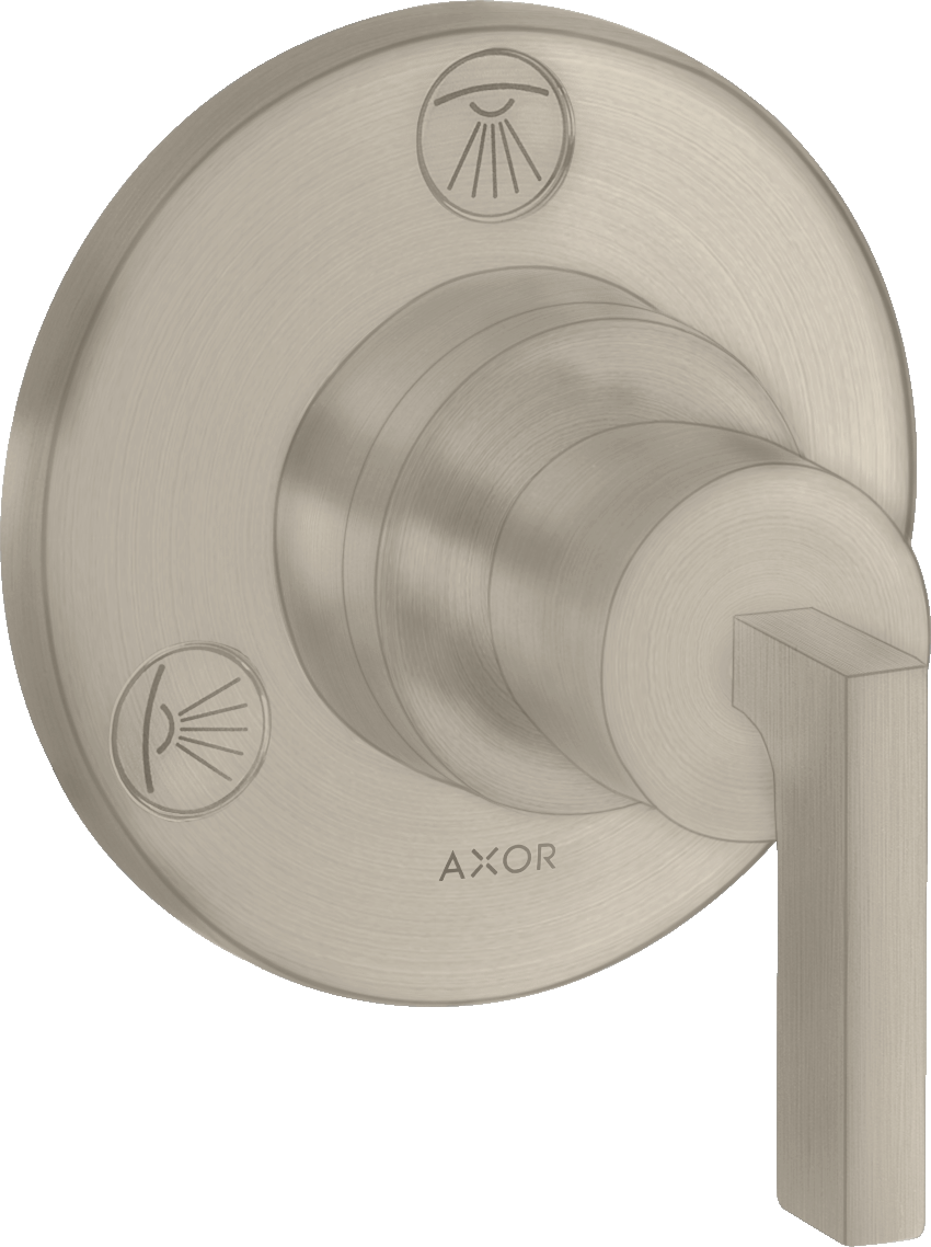 Shut-off/ diverter valve Trio/ Quattro for concealed installation with lever handle