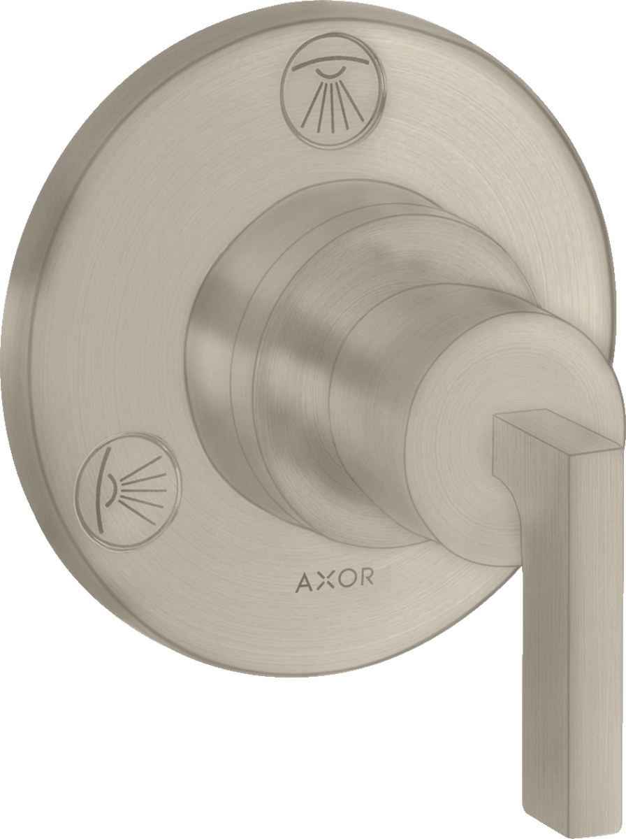 Shut-off/ diverter valve Trio/ Quattro for concealed installation with lever handle