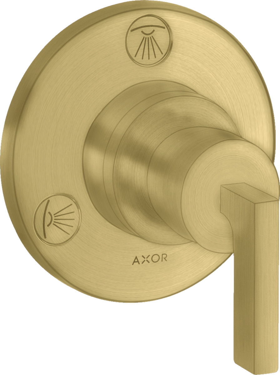 Shut-off/ diverter valve Trio/ Quattro for concealed installation with lever handle