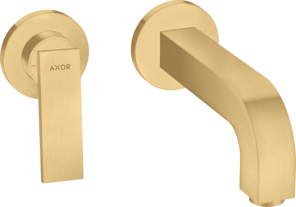 Single lever basin mixer for concealed installation wall-mounted with lever handle, spout 220 mm and escutcheons
