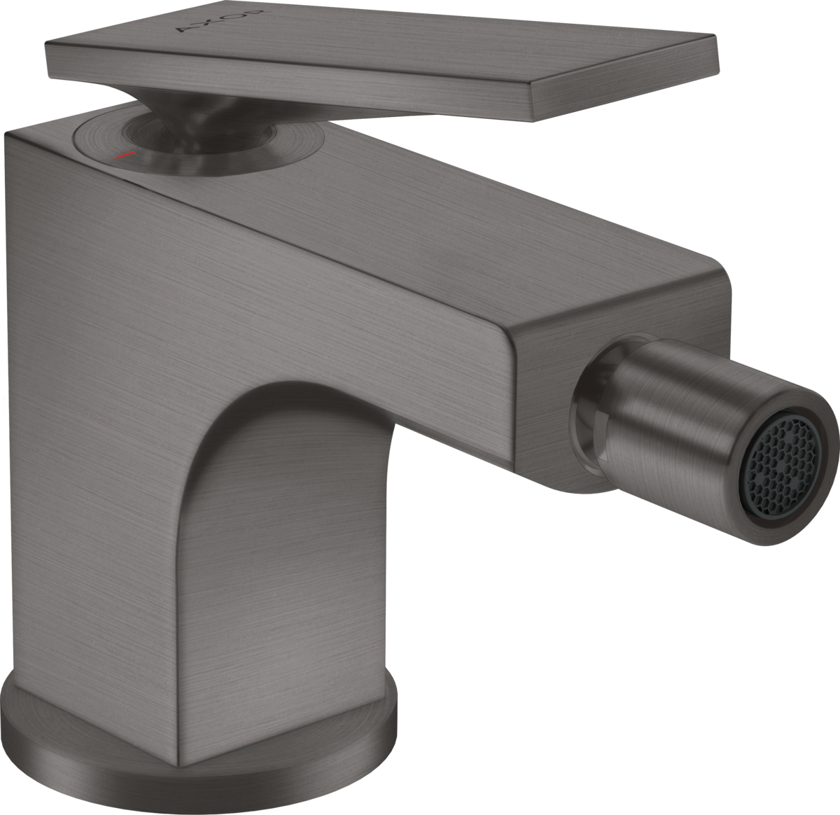 Single lever bidet mixer with lever handle and pop-up waste set