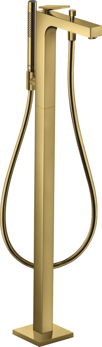 Single lever bath mixer floor-standing with lever handle