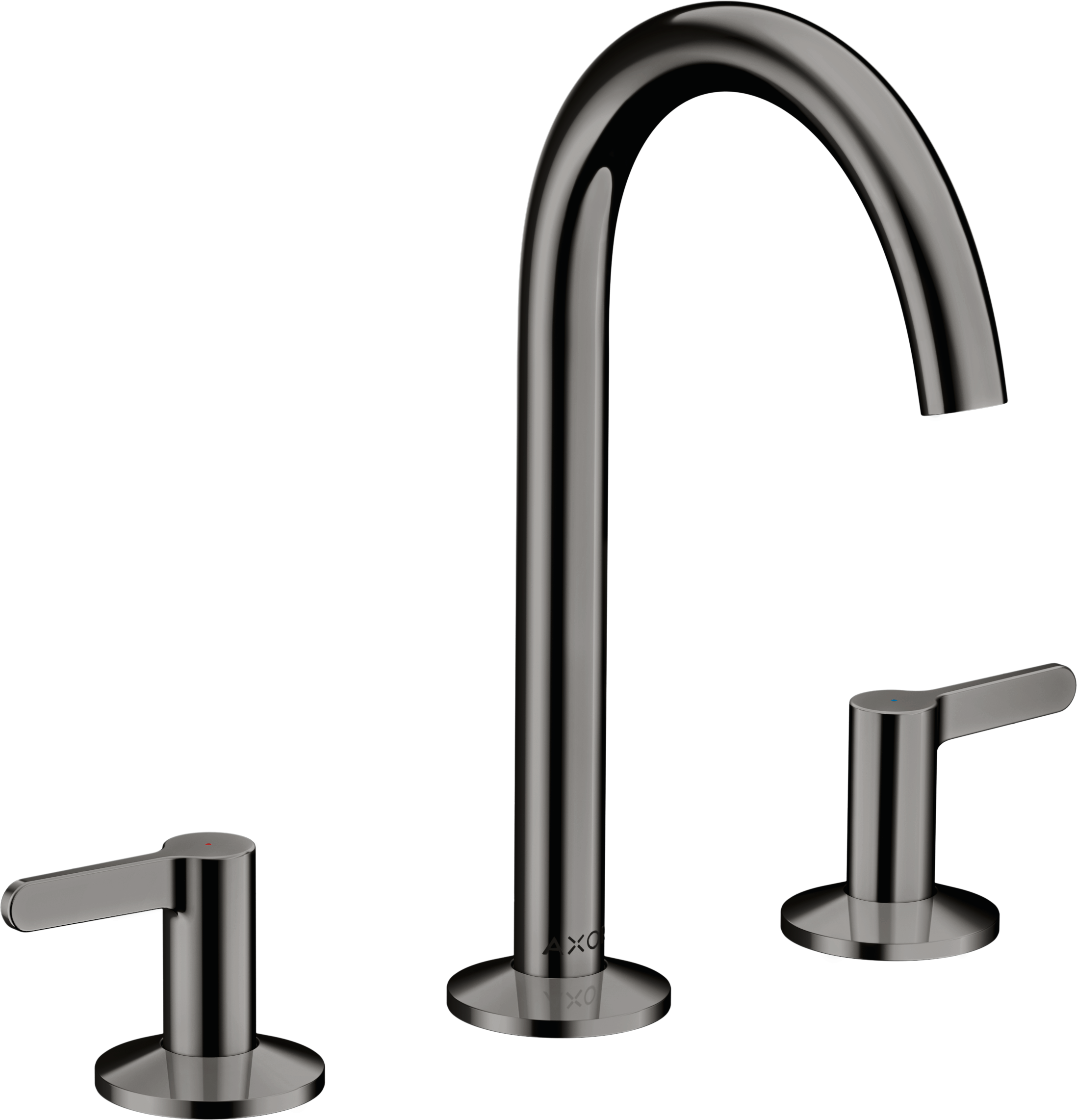 3-hole basin mixer 170 with lever handles and push-open waste set