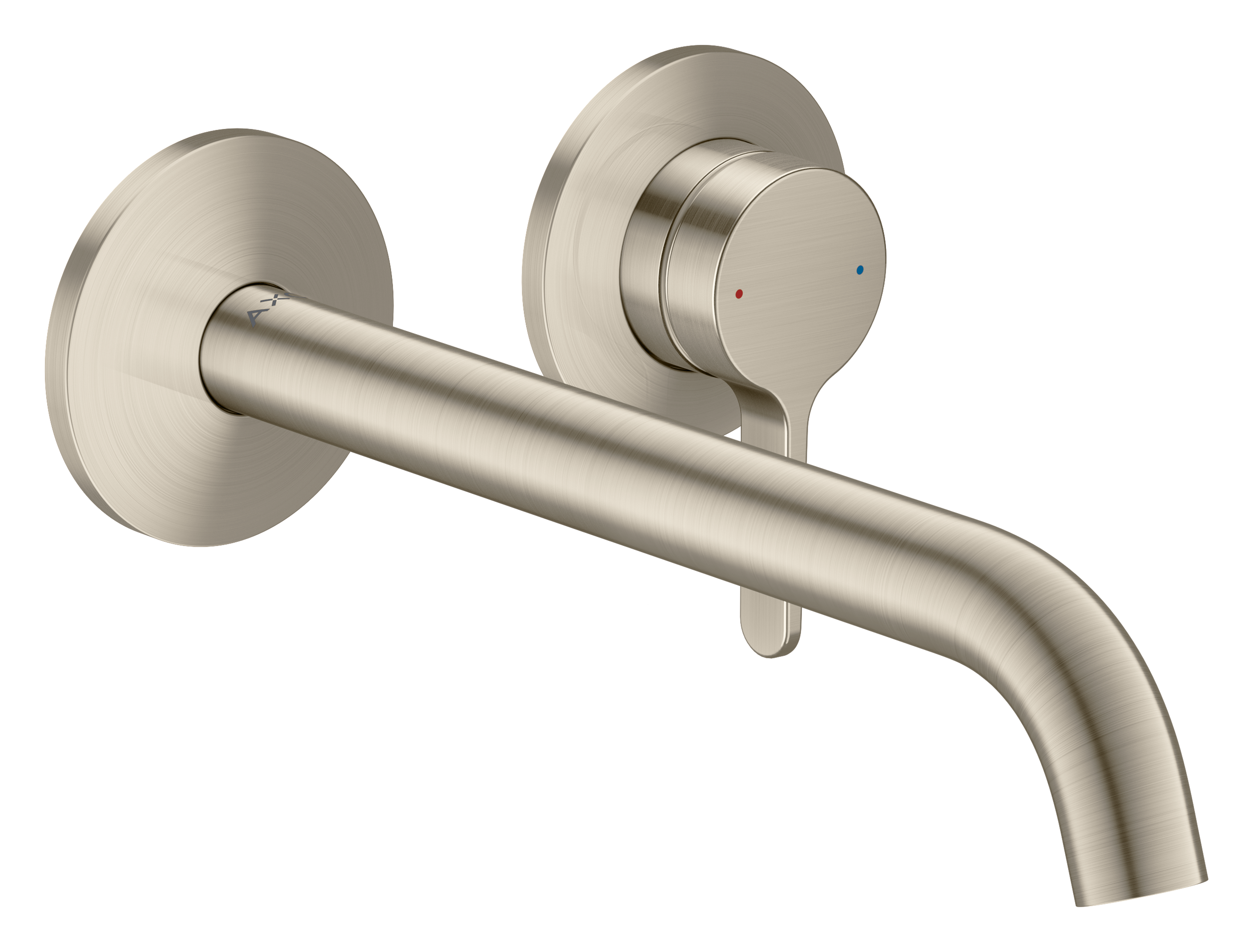 1-grepps tvättställsblandare för inbyggnad i vägg med 220 mm pip