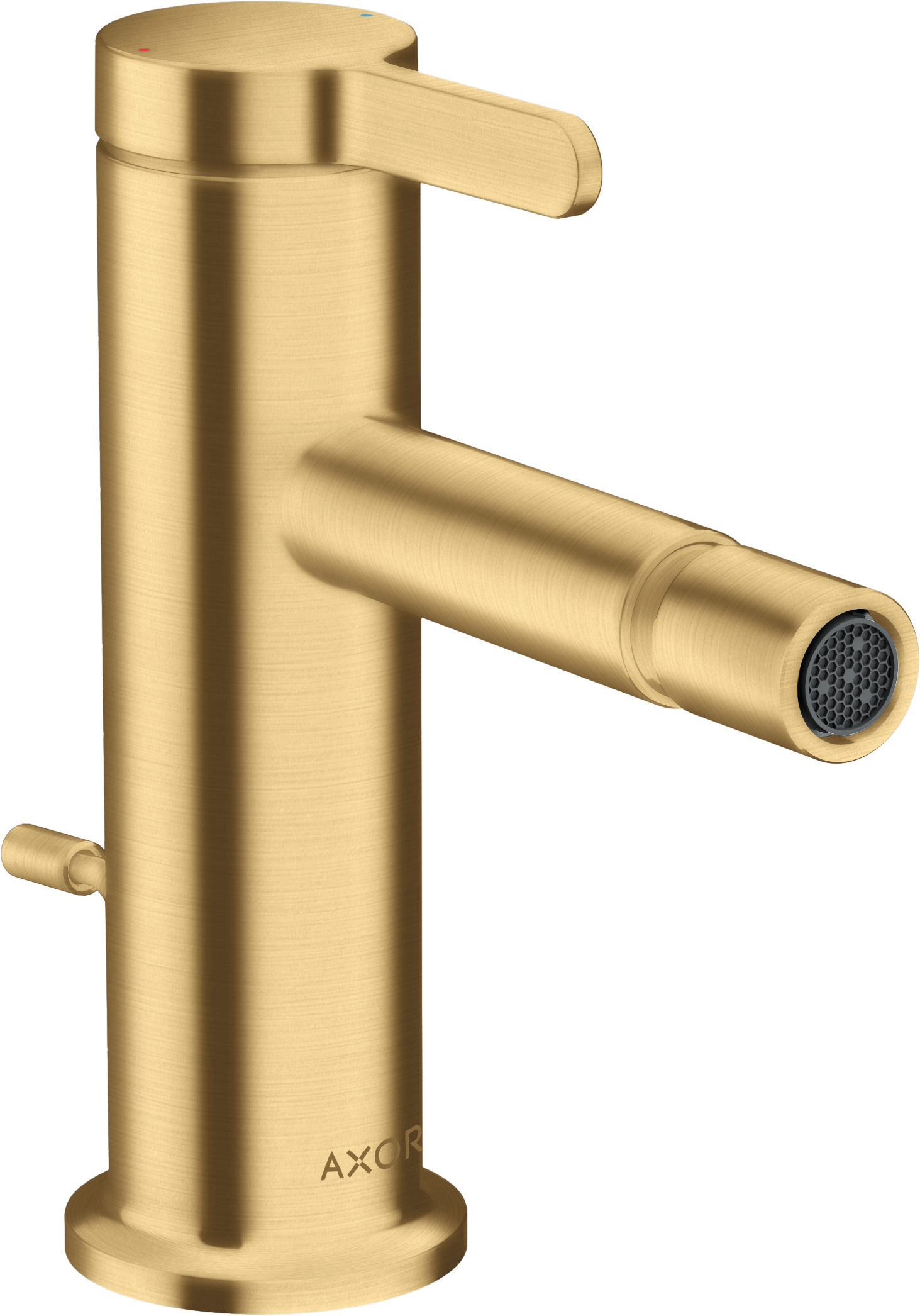 Single lever bidet mixer with pop-up waste set