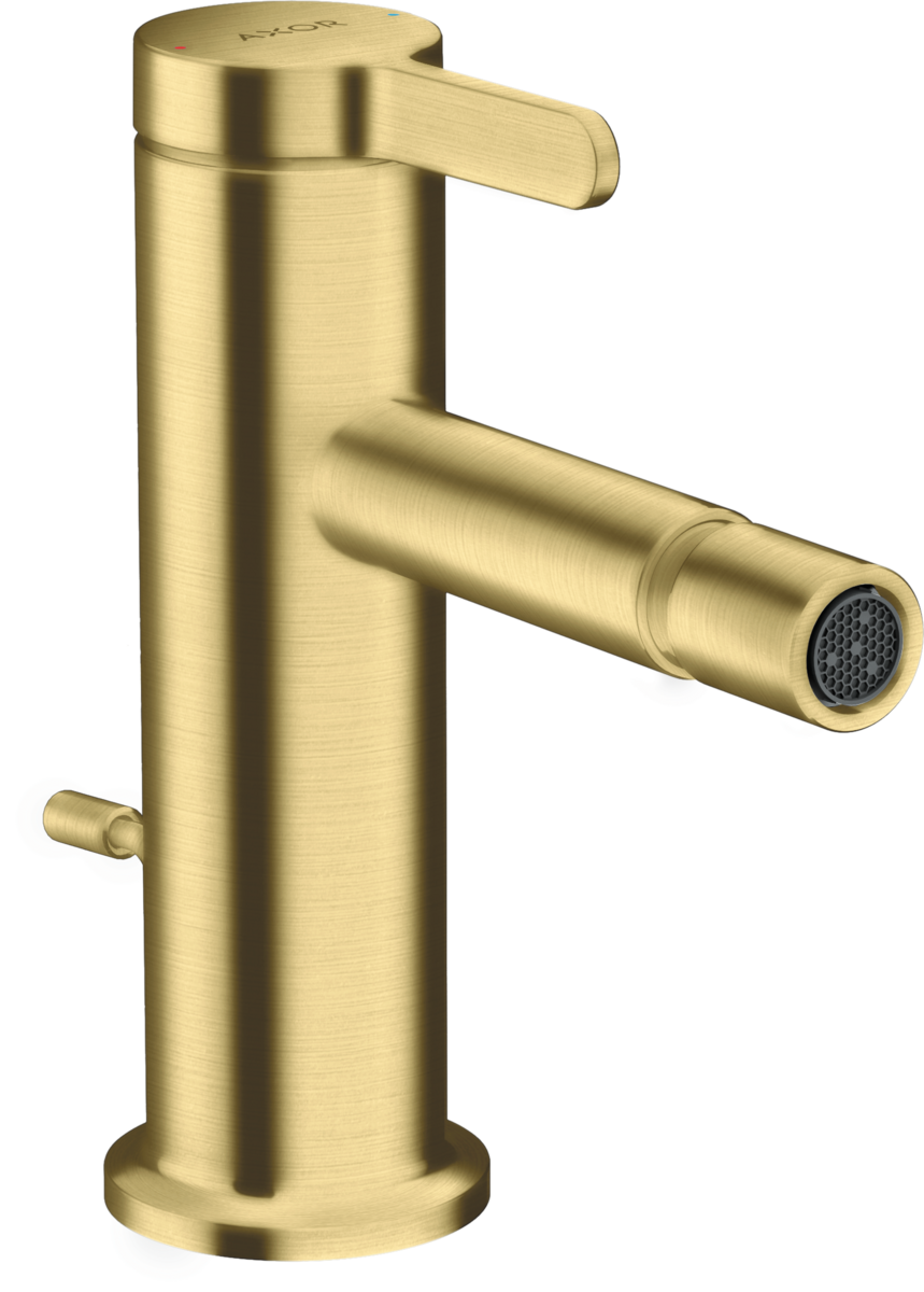 Single lever bidet mixer with pop-up waste set