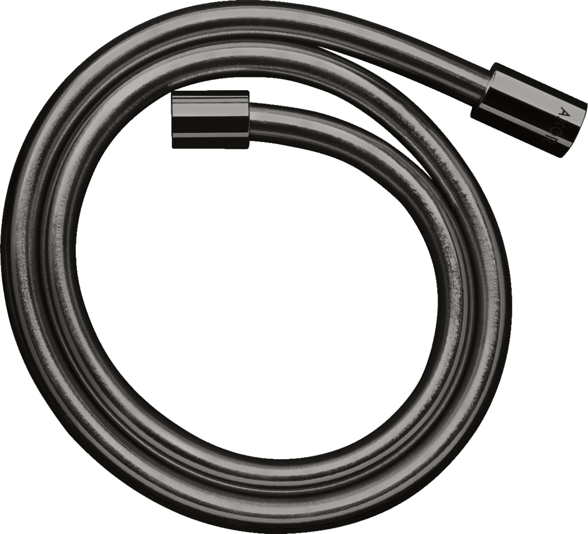 Metal effect shower hose 1.25 m with cylindrical nuts