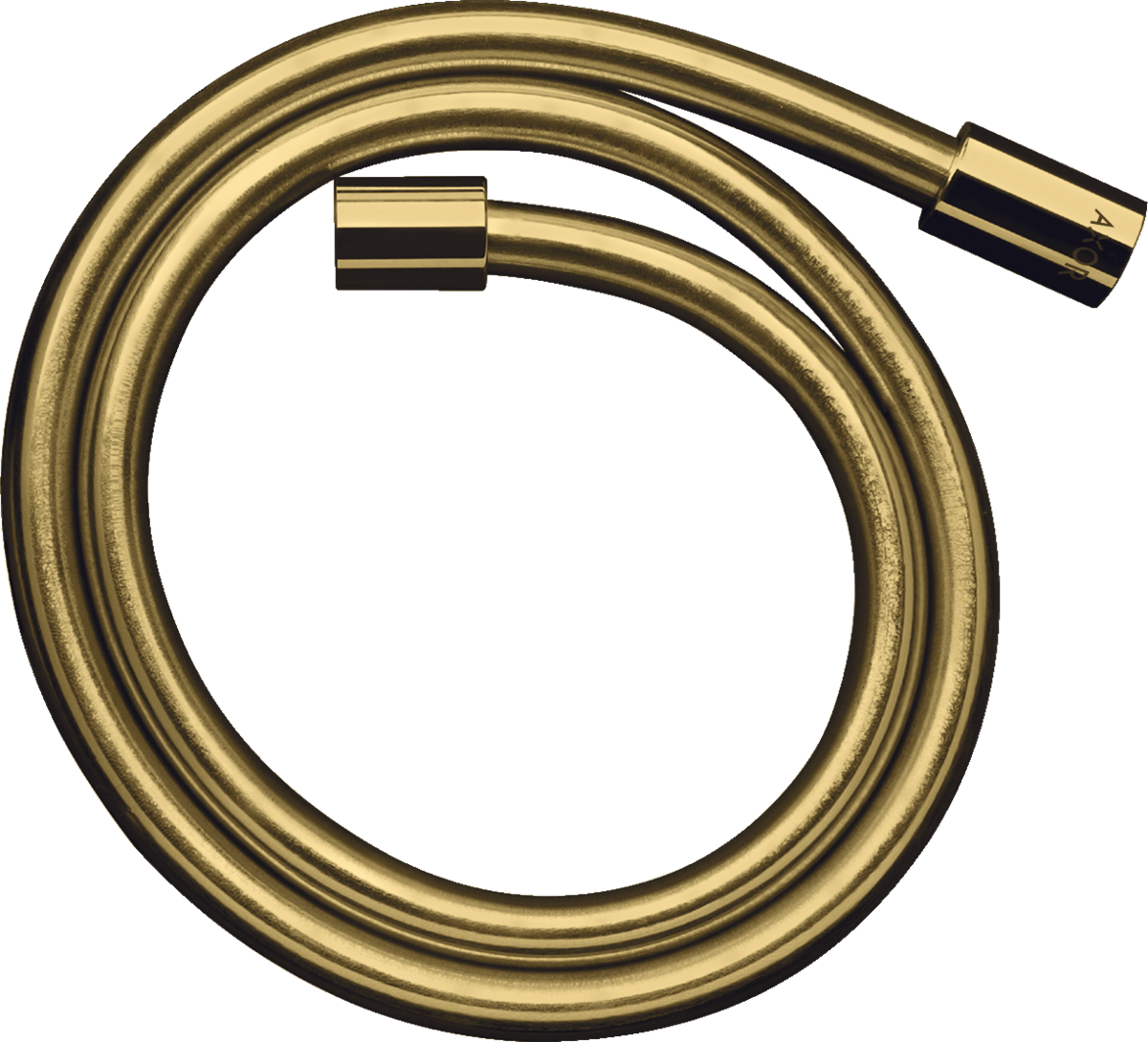Metal effect shower hose 1.25 m with cylindrical nuts