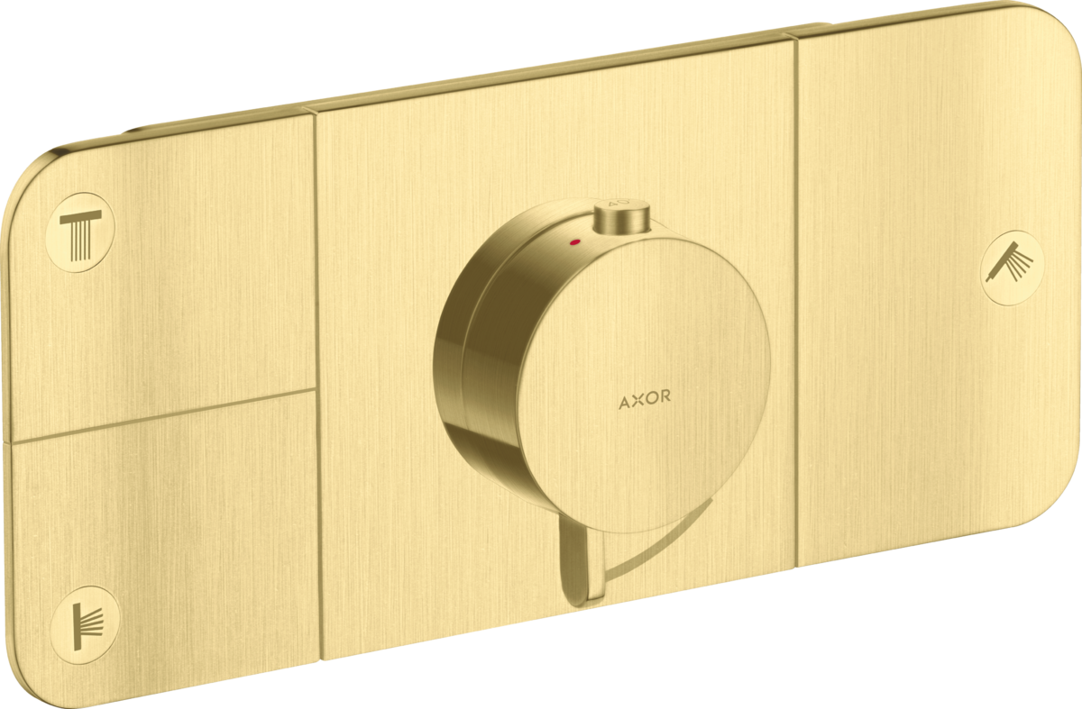 Thermostatic module for concealed installation for 3 functions