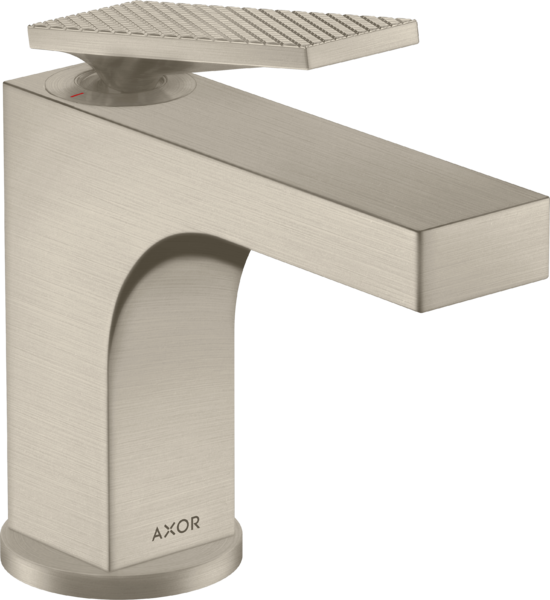 Single lever basin mixer 90 with lever handle for hand wash basins with pop-up waste set - rhombic cut