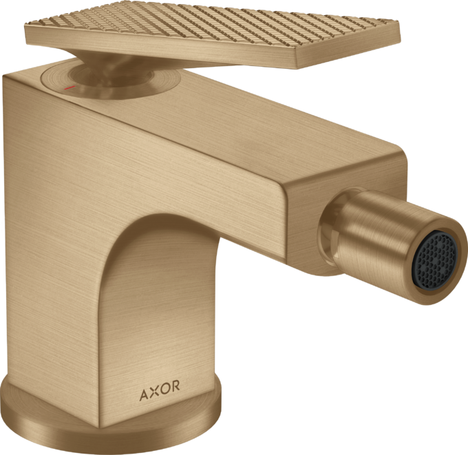 AXOR Citterio Mitigeur de bidet, poignée manette coupe rhombique avec tirette et vidage — 39201140