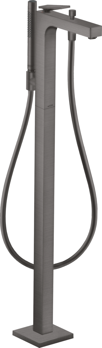 Single lever bath mixer floor-standing with lever handle - rhombic cut