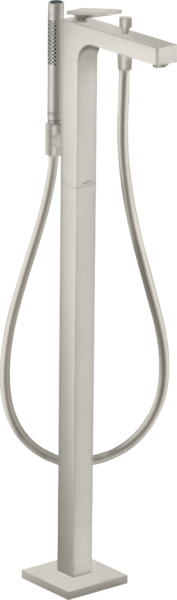 Single lever bath mixer floor-standing with lever handle - rhombic cut