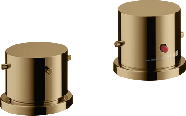 2-Loch Wannenrandarmatur mit Thermostat und Zerogriffen