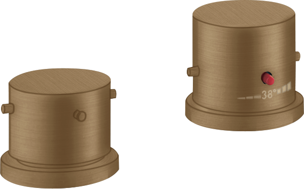 Batterie bain/douche thermostatique 2 trous pour montage sur bord de baignoire ou plage de carrelage