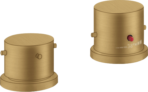 Miscelatore termostatico bordo vasca 2 fori con maniglie zero