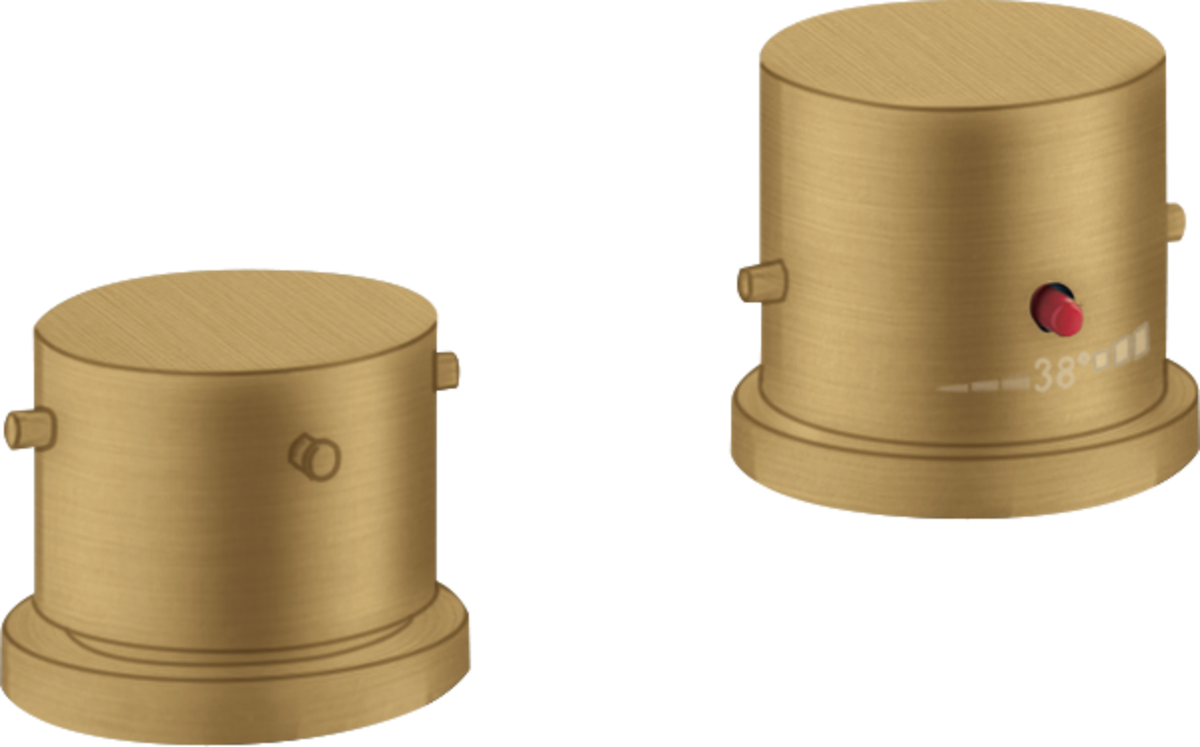 Miscelatore termostatico bordo vasca 2 fori con maniglie zero