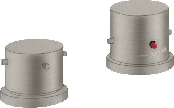 Batterie bain/douche thermostatique 2 trous pour montage sur bord de baignoire ou plage de carrelage