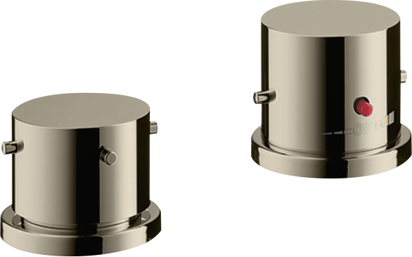 2-hole rim mounted thermostatic bath mixer with zero handles