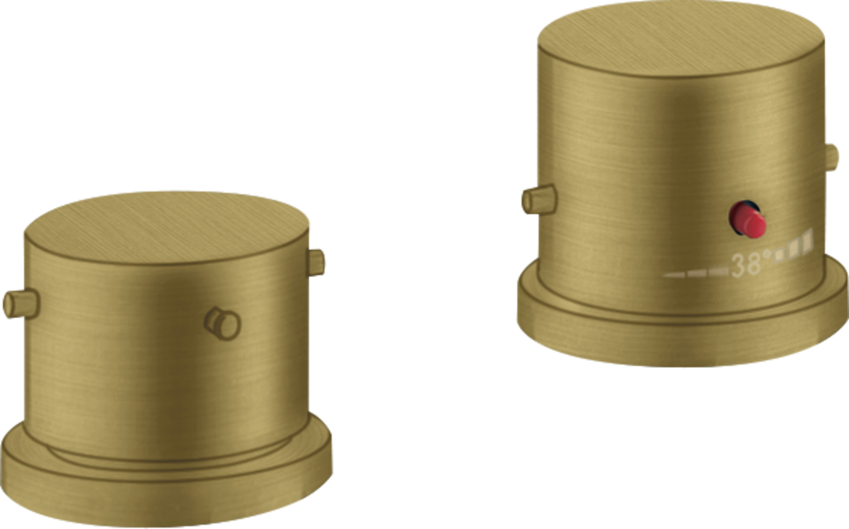 2-gats badthermostaat op badrand - afwerkset