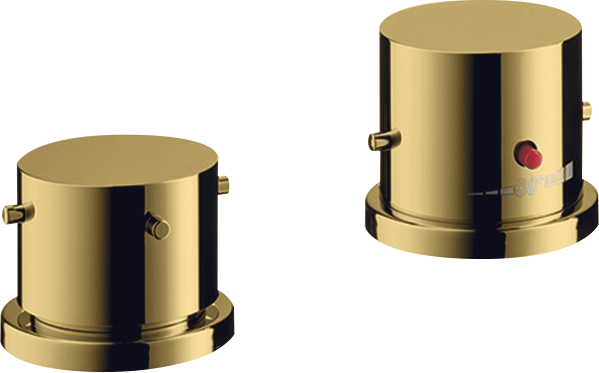 2-gats badrandthermostaat afbouwdeel met zero-grepen