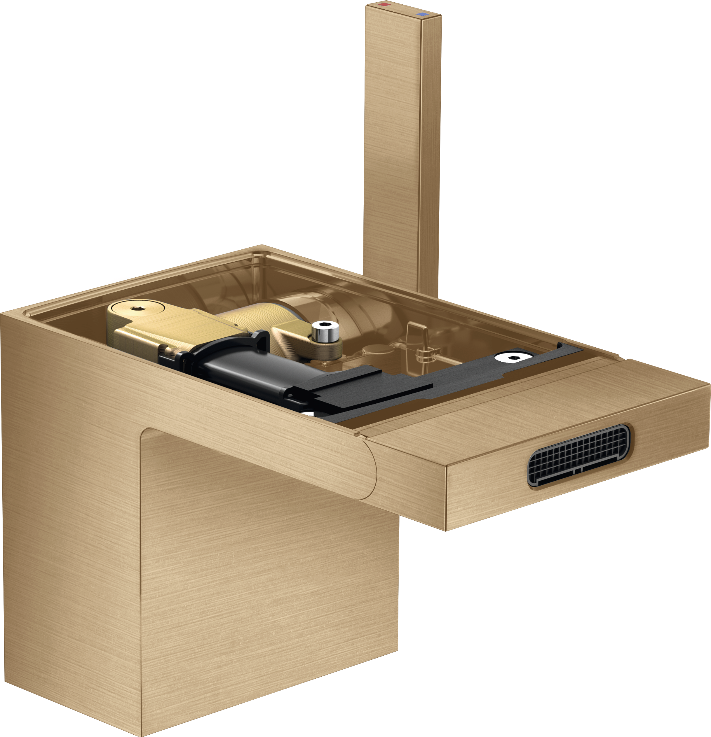 Single lever bidet mixer with push-open waste set without plate